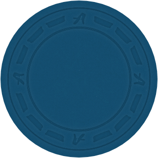 Blue clay poker chip