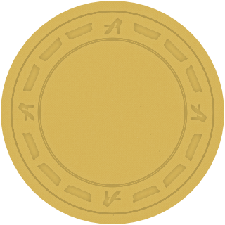 Canary clay poker chip