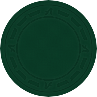 Dark Green clay poker chip