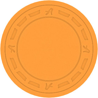 Dayglo Arc Yellow clay poker chip