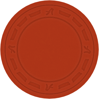 Dayglo Orange clay poker chip