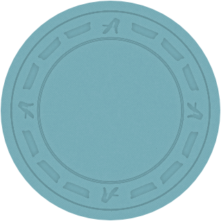 Light Blue clay poker chip