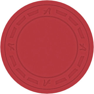 Mandarin Red clay poker chip