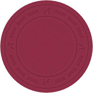 Red clay poker chip